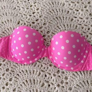 PINK by Victoria’s Secret Pink Polka Dot Strapless Bra